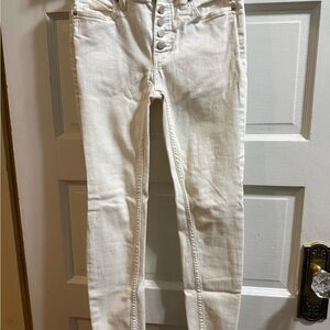 Free People High Rise Cream Jeans